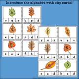 Fall Alphabet Clip Cards for Early Readers - Alphabet Clip Cards FREEBIE