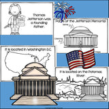 Jefferson Memorial Mini Book for Early Readers: American Symbols