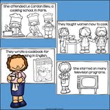 Julia Child Mini Book for Early Readers: Women's History Month