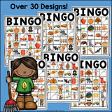 Fall Bingo Cards for Early Readers - Autumn Bingo FREEBIE