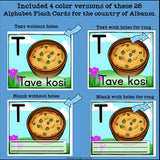 Alphabet Flash Cards for Early Readers - Country of Albania