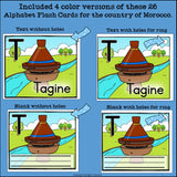 Alphabet Flash Cards for Early Readers - Country of Morocco