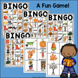Fall Bingo Cards for Early Readers - Autumn Bingo FREEBIE