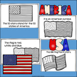American Flag Mini Book for Early Readers