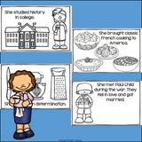 Julia Child Mini Book for Early Readers: Women's History Month