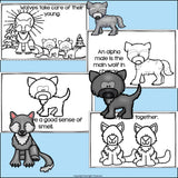 Wolves Mini Book for Early Readers