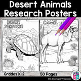 Desert Animals Research Posters, Coloring Pages - Animal Research Project
