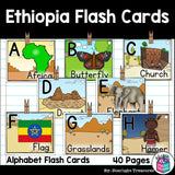 Alphabet Flash Cards for Early Readers - Country of Ethiopia