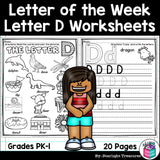 Alphabet Letter of the Week Worksheets for Early Readers - Letter D