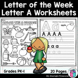 Alphabet Letter of the Week Worksheets for Early Readers - Letter A