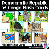 Alphabet Flash Cards for Early Readers - Democratic Republic of the Congo