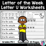 Alphabet Letter of the Week Worksheets for Early Readers - Letter U