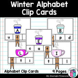 Winter Alphabet Clip Cards for Early Readers - Alphabet Clip Cards FREEBIE