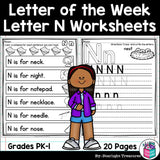 Alphabet Letter of the Week Worksheets for Early Readers - Letter N