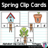 Spring Alphabet Clip Cards for Early Readers - Alphabet Clip Cards FREEBIE