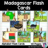 Alphabet Flash Cards for Early Readers - Country of Madagascar