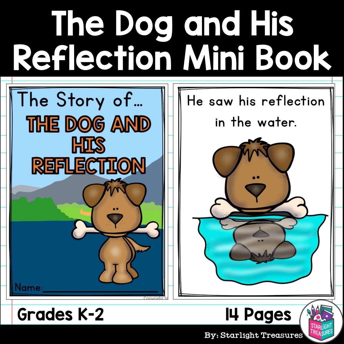 The Dog And His Reflection - Aesop's Fables - EggEggB