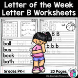 Alphabet Letter of the Week Worksheets for Early Readers - Letter B