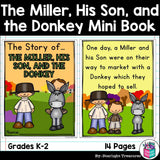 The Miller, His Son, and the Donkey Mini Book for Early Readers - Aesop's Fables