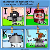 Alphabet Flash Cards for Early Readers - Country of Andorra