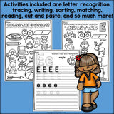 Alphabet Letter of the Week Worksheets for Early Readers - Letter E