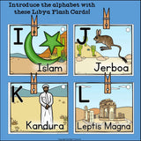 Alphabet Flash Cards for Early Readers - Country of Libya