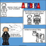 Zachary Taylor Mini Book for Early Readers: Presidents' Day