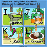 Alphabet Flash Cards for Early Readers - Country of Dominican Republic