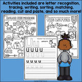 Alphabet Letter of the Week Worksheets for Early Readers - Letter U