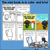 The Crow and the Pitcher Mini Book for Early Readers - Aesop's Fables