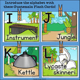 Alphabet Flash Cards for Early Readers - Country of Guatemala