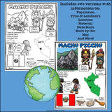 Machu Picchu Fact Sheet for Early Readers - World Landmarks