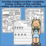 Alphabet Letter of the Week Worksheets for Early Readers - Letter P