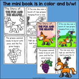 The Fox and the Grapes Mini Book for Early Readers - Aesop's Fables