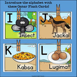 Alphabet Flash Cards for Early Readers - Country of Qatar