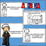 Millard Fillmore Mini Book for Early Readers: Presidents' Day