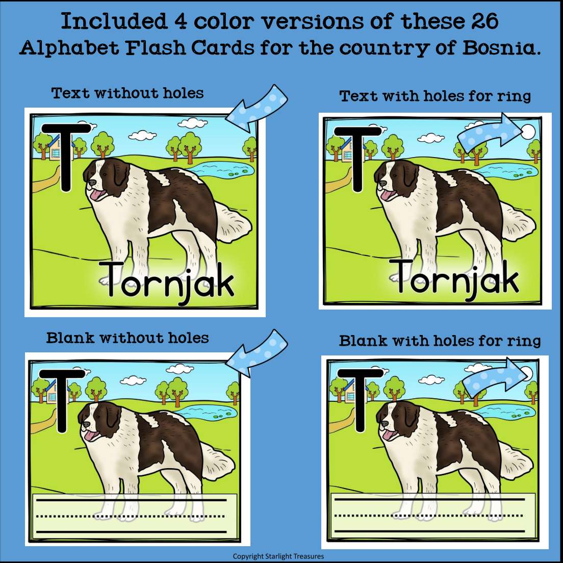 Alphabet Flash Cards for Early Readers - Country of Bosnia and Herzego ...