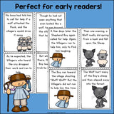 The Boy Who Cried Wolf Mini Book for Early Readers - Aesop's Fables