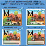 Alphabet Flash Cards for Early Readers - Country of Belarus