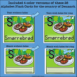 Alphabet Flash Cards for Early Readers - Country of Denmark