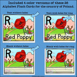 Alphabet Flash Cards for Early Readers - Country of Poland