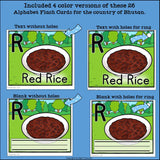 Alphabet Flash Cards for Early Readers - Country of Bhutan