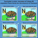 Alphabet Flash Cards for Early Readers - Country of Thailand