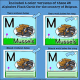 Alphabet Flash Cards for Early Readers - Country of Belgium