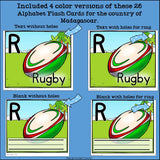 Alphabet Flash Cards for Early Readers - Country of Madagascar