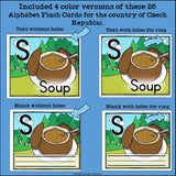 Alphabet Flash Cards for Early Readers - Country of Czech Republic