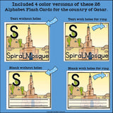 Alphabet Flash Cards for Early Readers - Country of Qatar
