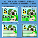 Alphabet Flash Cards for Early Readers - Country of Benin