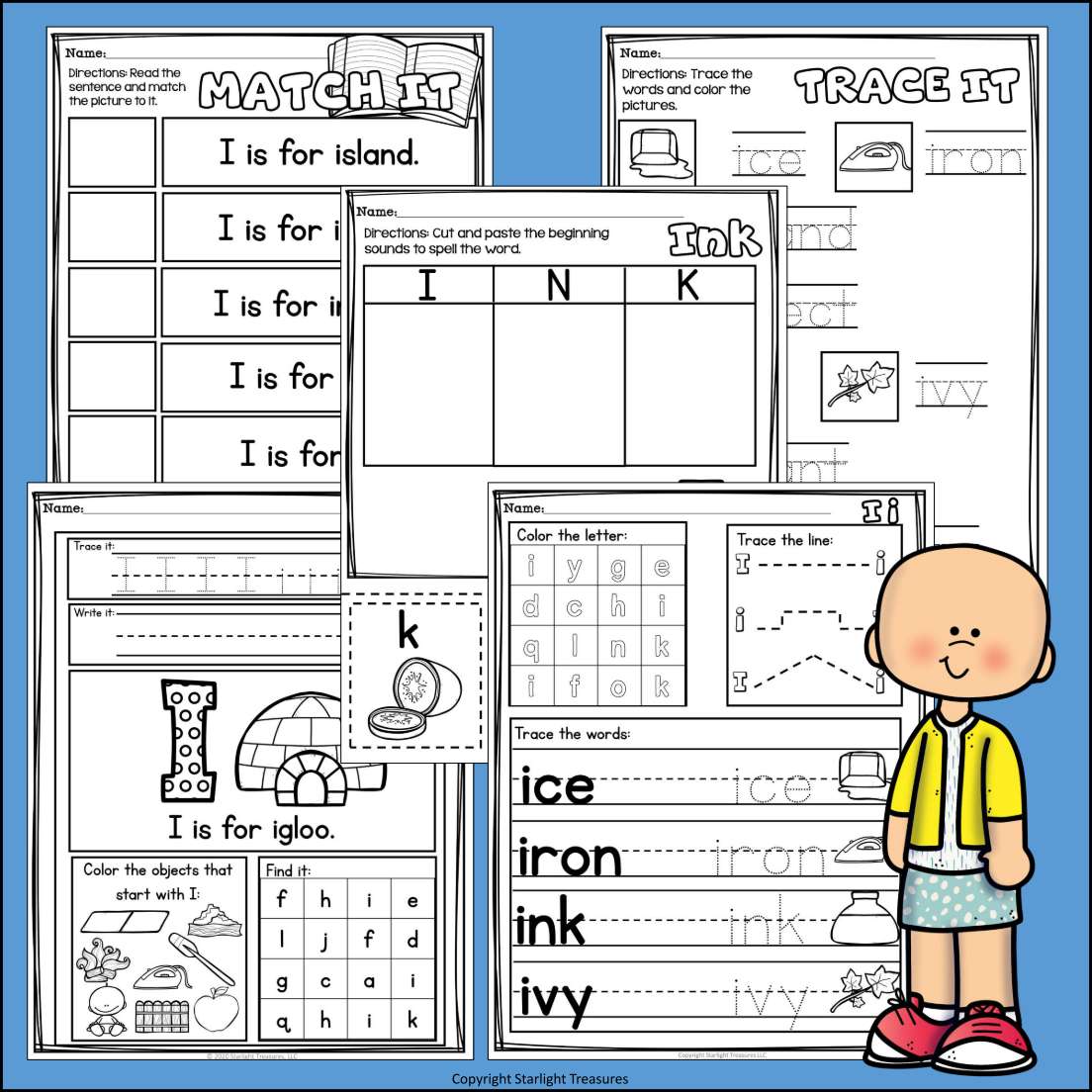 Alphabet Letter of the Week Worksheets for Early Readers - Letter I ...