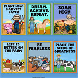 Classroom Décor Inspirational Posters - Farm Theme